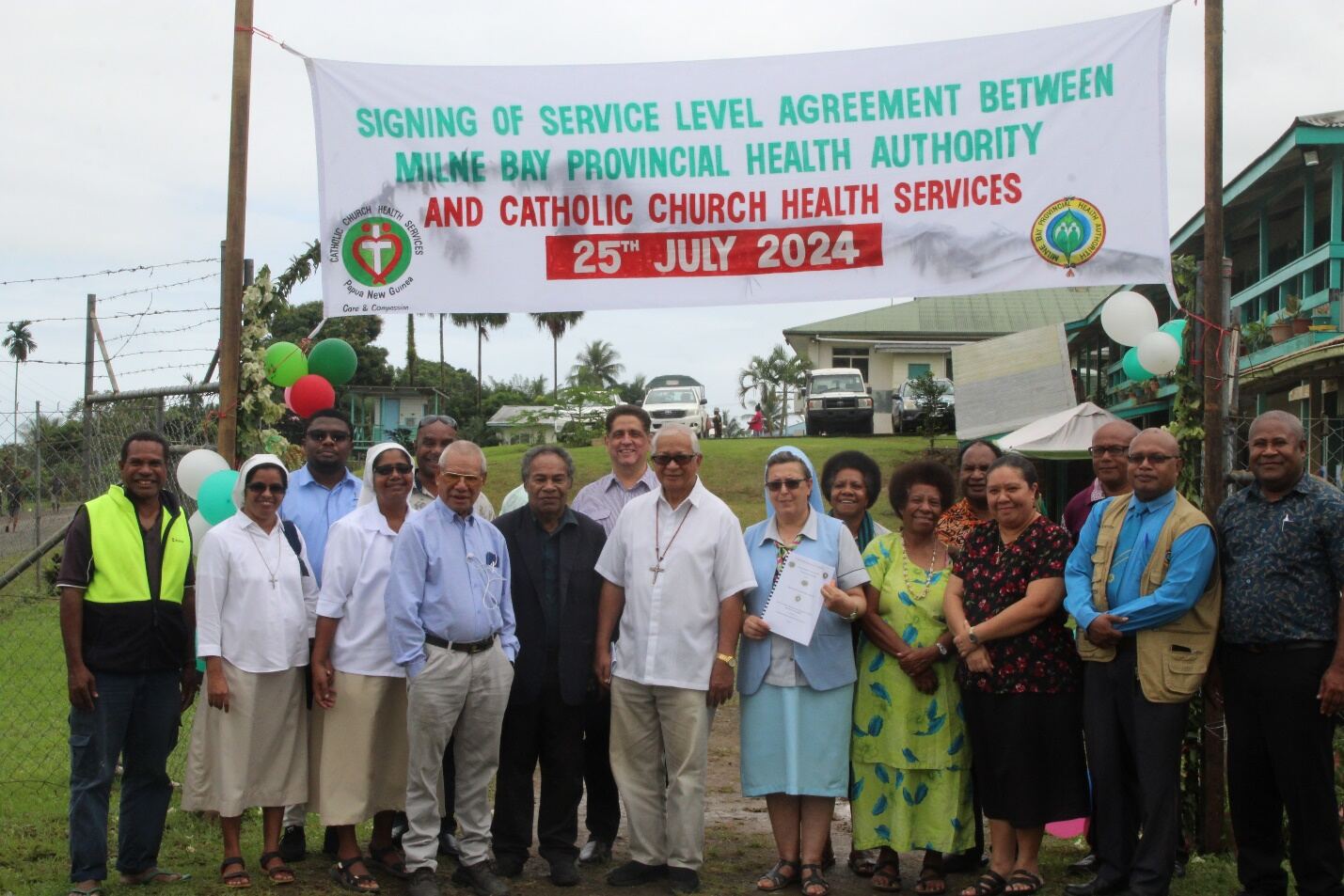 Signing of the Service Level Agreement between MBPHA and Catholic Church Health Services, 25 July 2024.